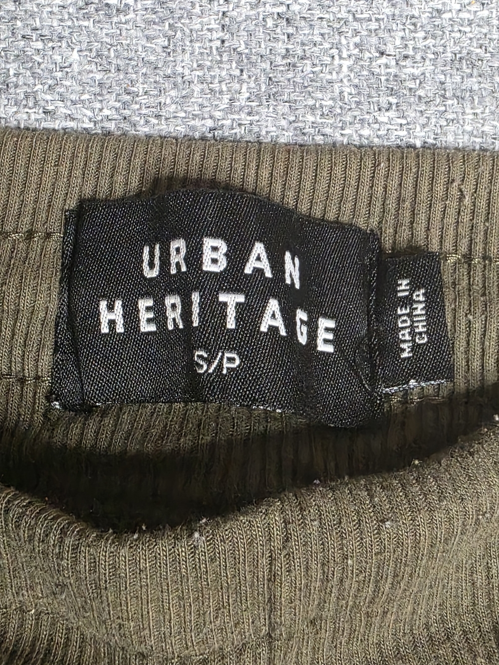 Urban Heritage Mens Olive Green Biker Jogger Sweatpants Size Small S - Picture 4 of 4